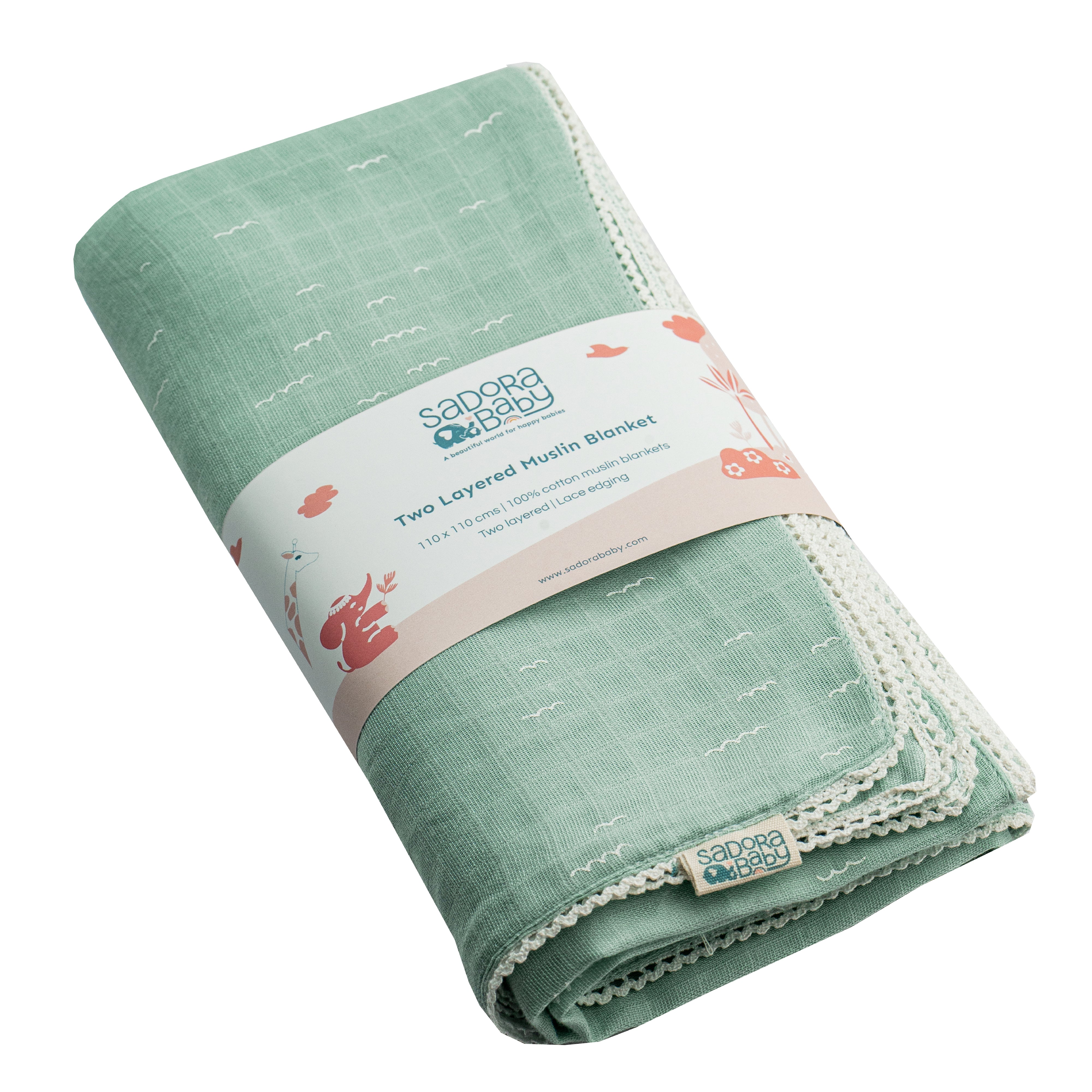 Two Layered Muslin Blanket / Waves