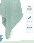 Two Layered Muslin Blanket / Waves