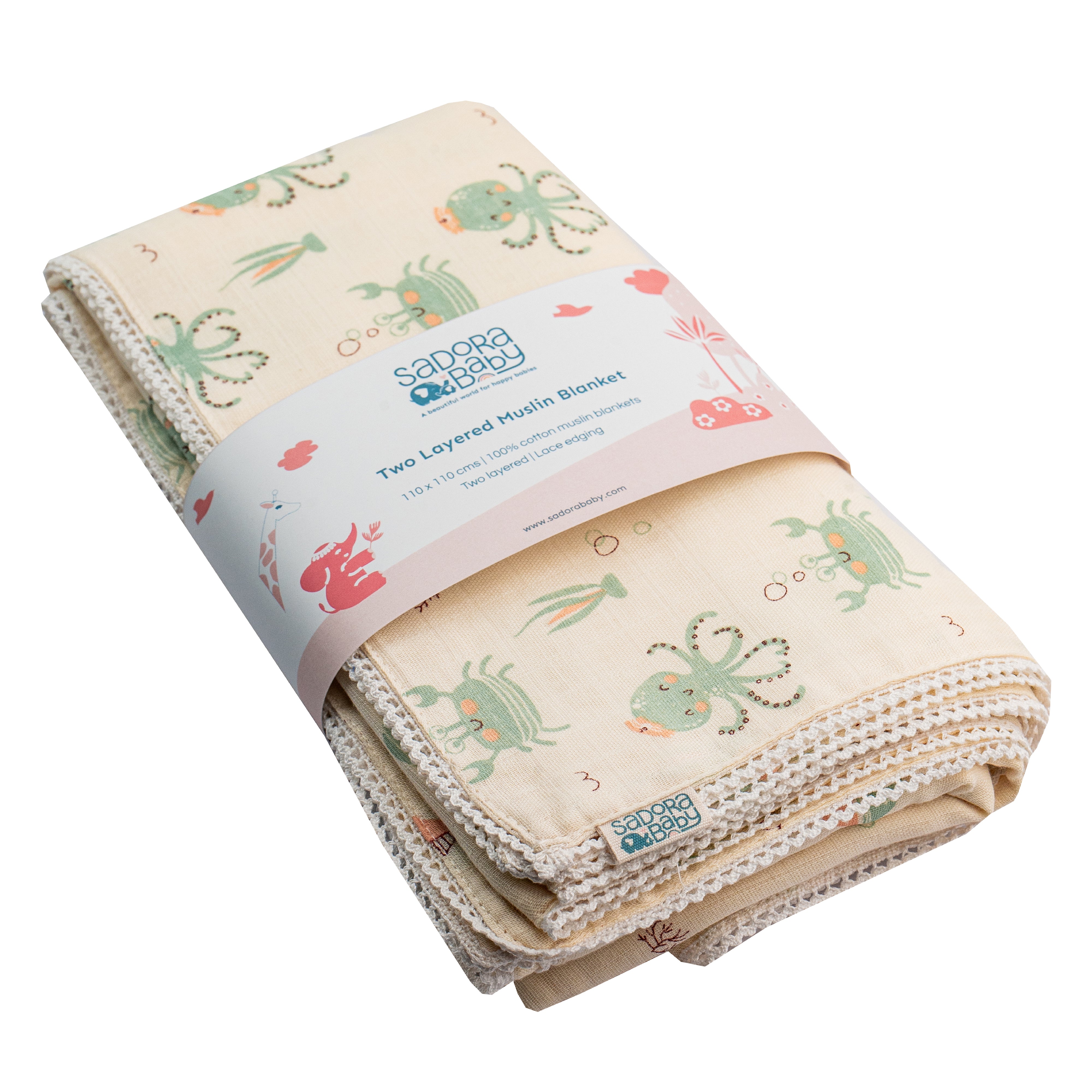 Two Layered Muslin Blanket / Undersea