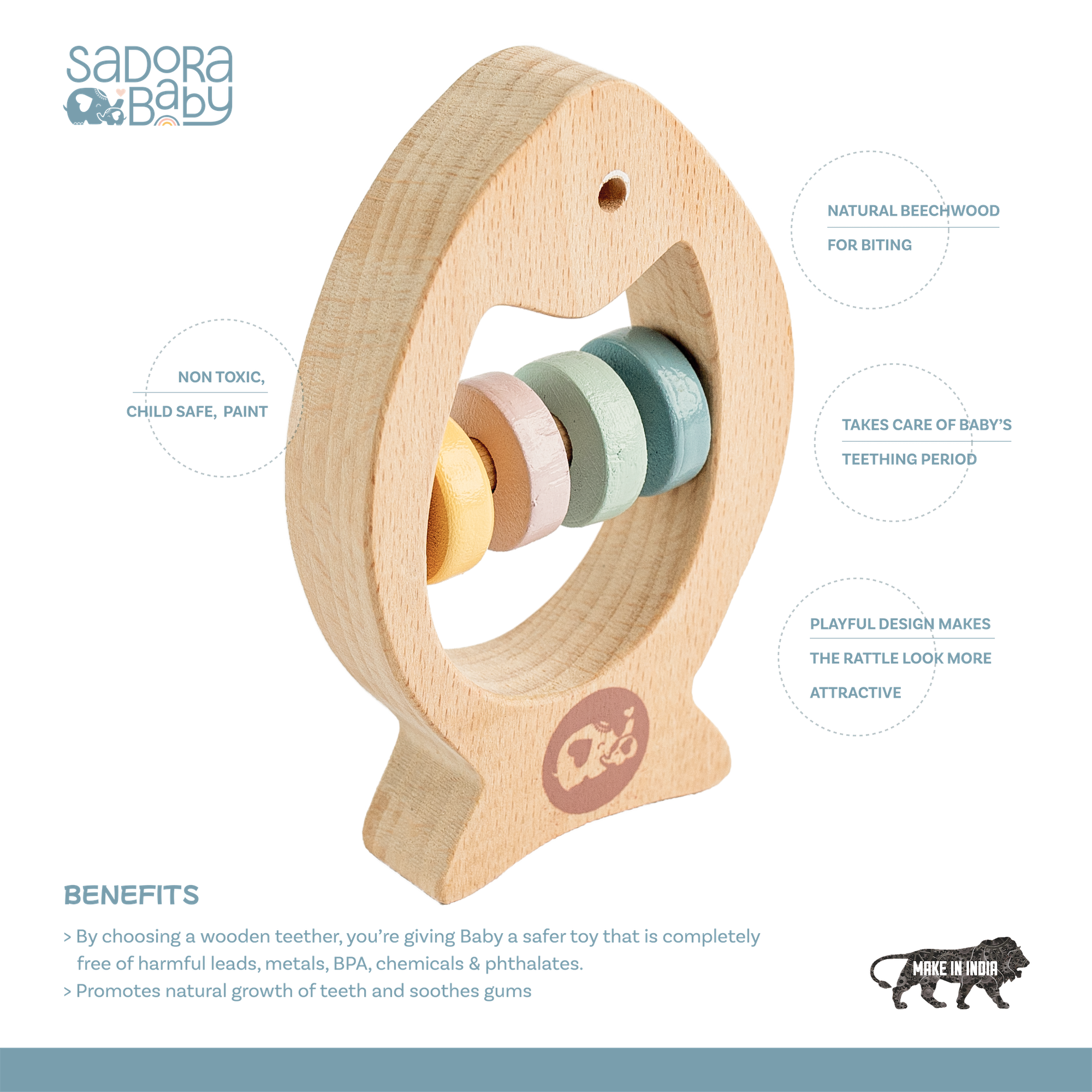 Mr. Fish Wooden Teether