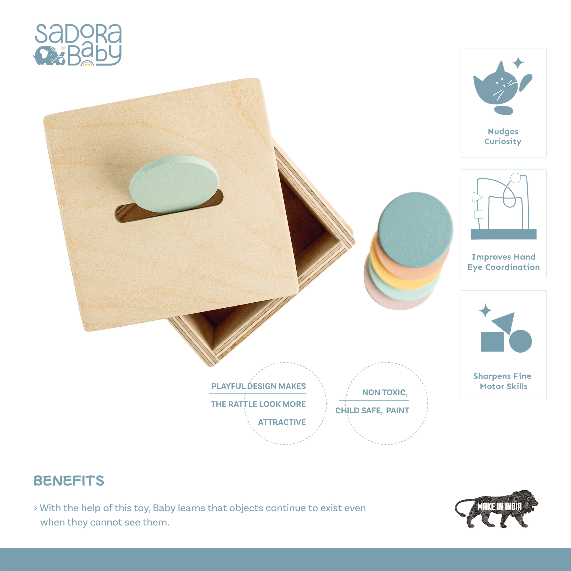 Montessori Wooden Coinbox
