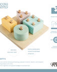 Wooden Sorting & Stacking Blocks