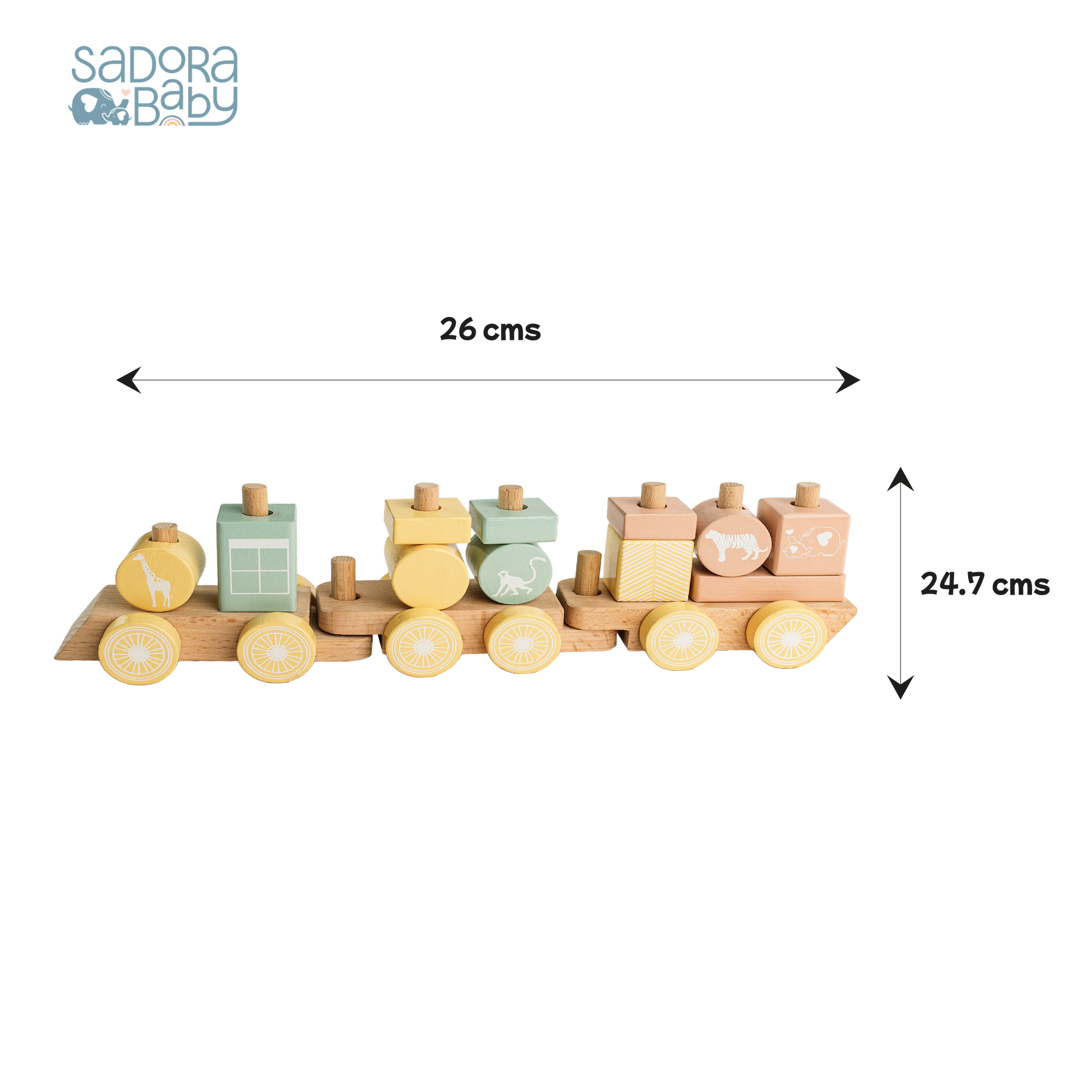 Wooden Choo-Choo Train Set