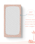 Baby Cot Fitted Sheets / 140 x 80 / Blush Daisy