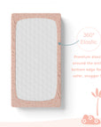 Baby Cot Fitted Sheets / 140 x 80 / Blush Floral