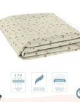 Baby Cot Fitted Sheets / 140 x 80 / Blush Hedgehog