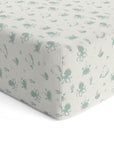 Baby Cot Fitted Sheets / 140 x 80 / Mint Undersea
