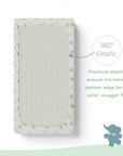 Baby Cot Fitted Sheets / 140 x 80 / Mint Undersea