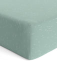 Baby Cot Fitted Sheets / 140 x 80 / Mint Waves