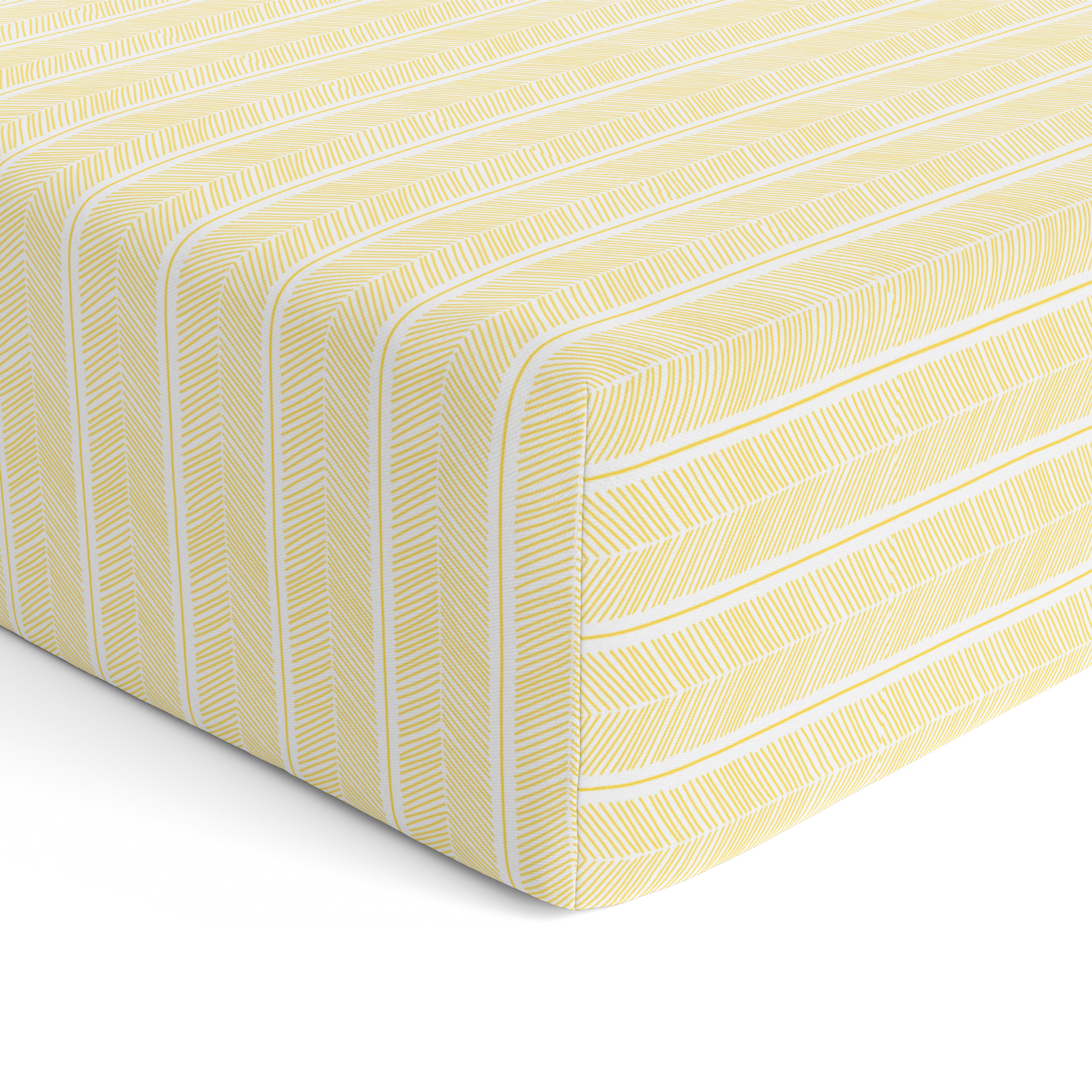 Baby Cot Fitted Sheets / 140 x 80 / Mustard Aztec