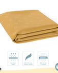 Baby Cot Fitted Sheets / 140 x 80 / Mustard Elephant