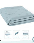 Baby Cot Fitted Sheets / 140 x 80 / Denim Aeroplane