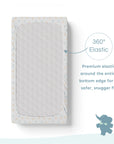 Baby Cot Fitted Sheets / 140 x 80 / Denim Sun
