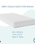 Baby Cot Fitted Sheets / 140 x 80 / Denim Sun