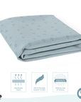 Baby Cot Fitted Sheets / 140 x 80 / Denim Hot Air Balloon