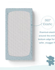Baby Cot Fitted Sheets / 140 x 80 / Denim Hot Air Balloon
