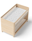 Baby Cot Fitted Sheets / 140 x 80 / Denim Rainbow