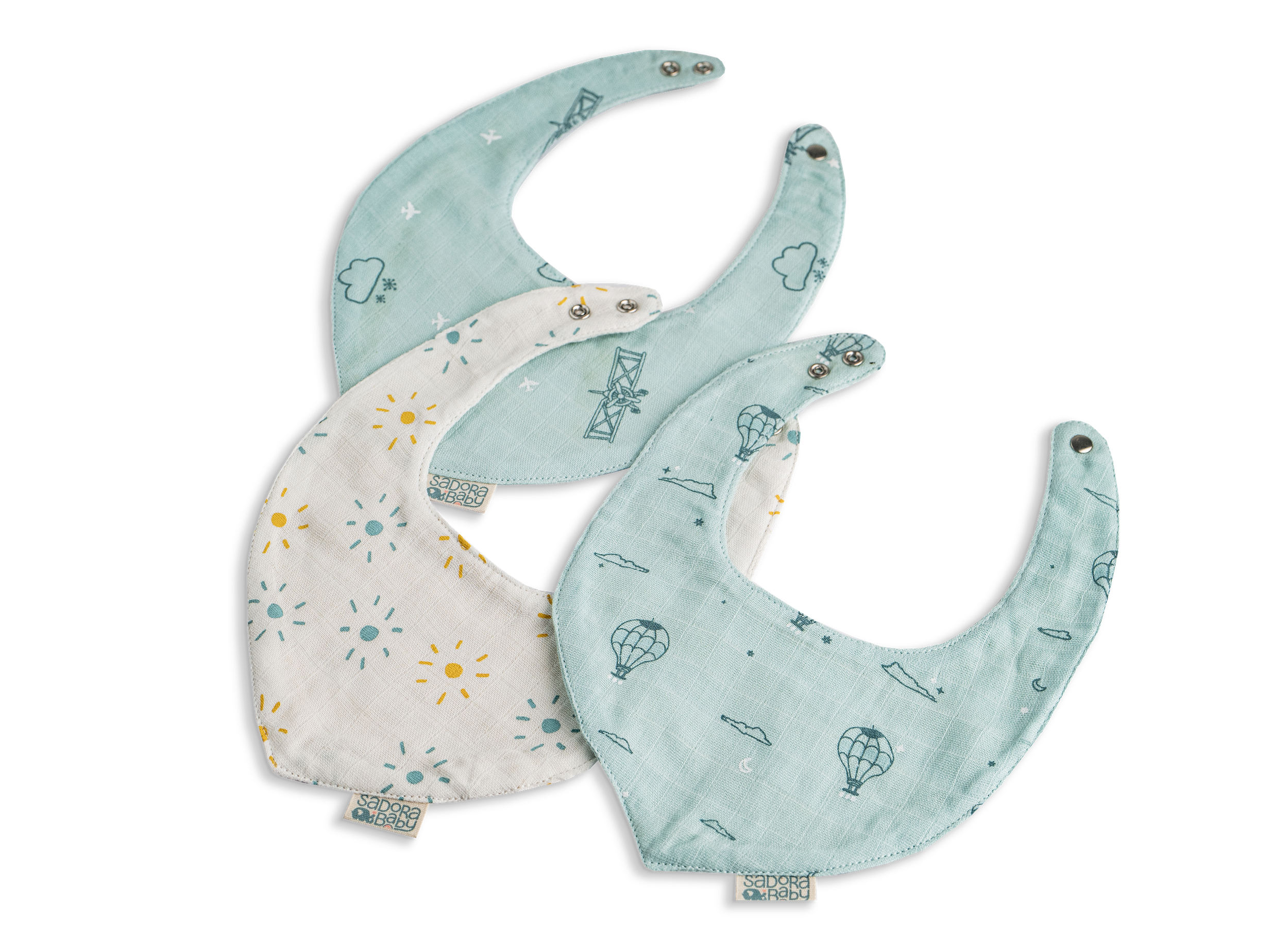 Bandana Bib Aeroplane / Sun / Hot Air Balloon