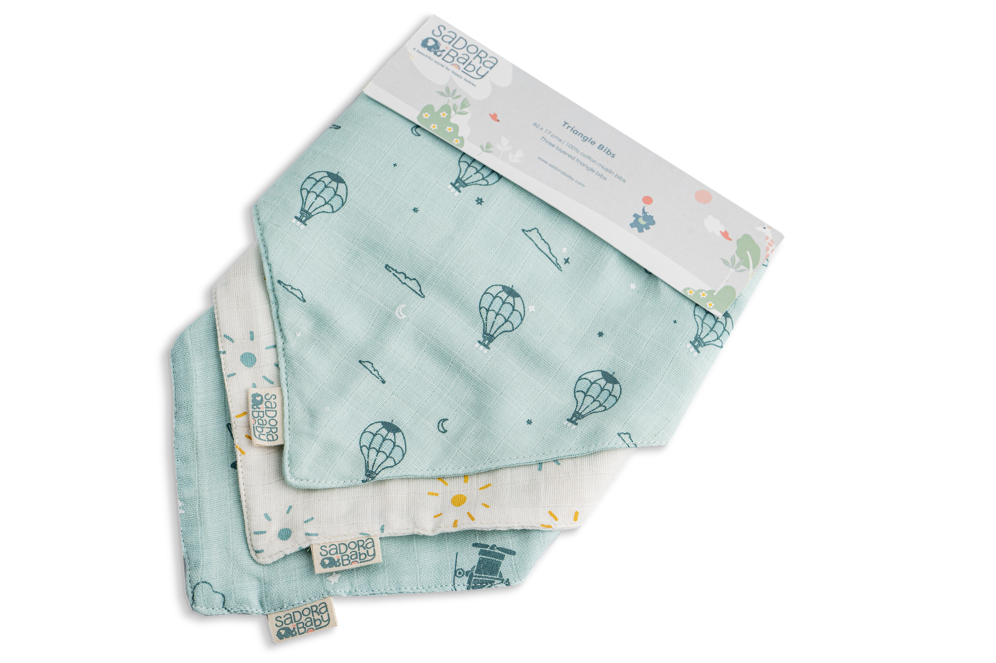 Triangle Bib / Aeroplane / Rainbow / Hot Air Balloon