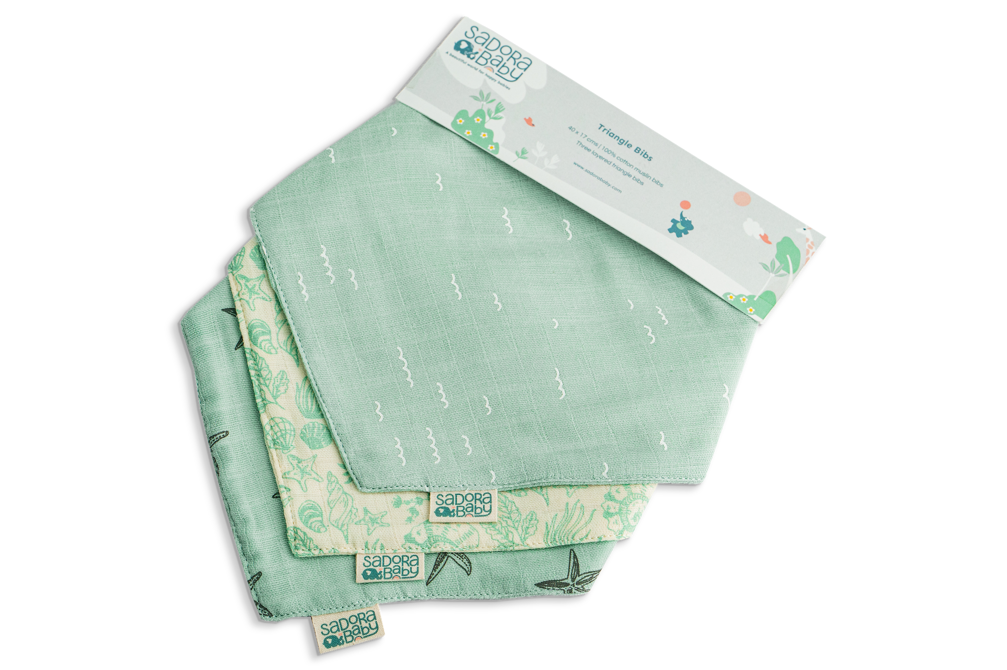 Triangle Bib / Starfish / Waves / Shell