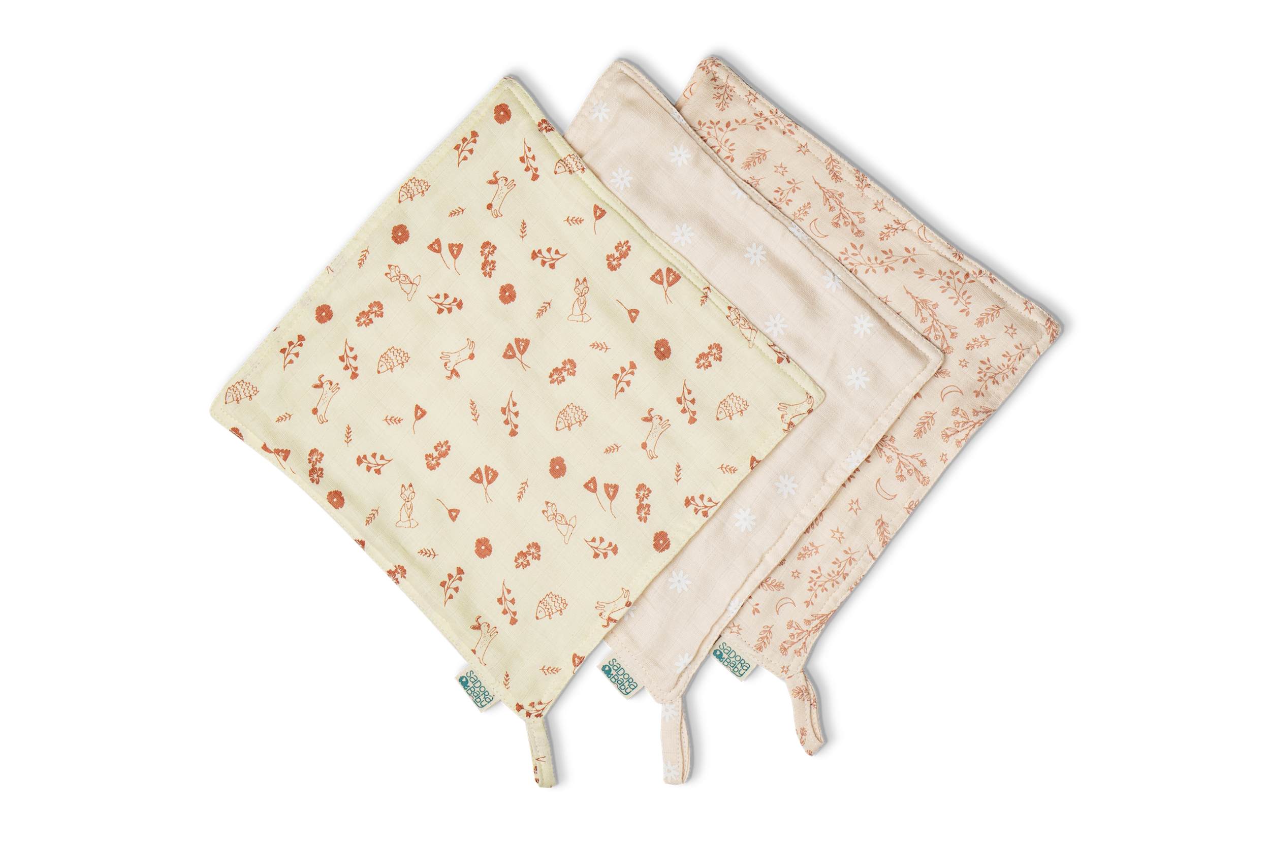 Face Cloth / Floral / Daisy / Hedgehog