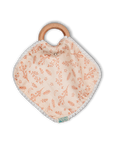 Pacifier Cloth With Wooden Ring / Floral / Daisy / Hedgehog