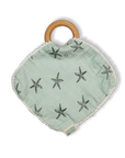 Pacifier Cloth With Wooden Ring / Starfish / Waves / Undersea