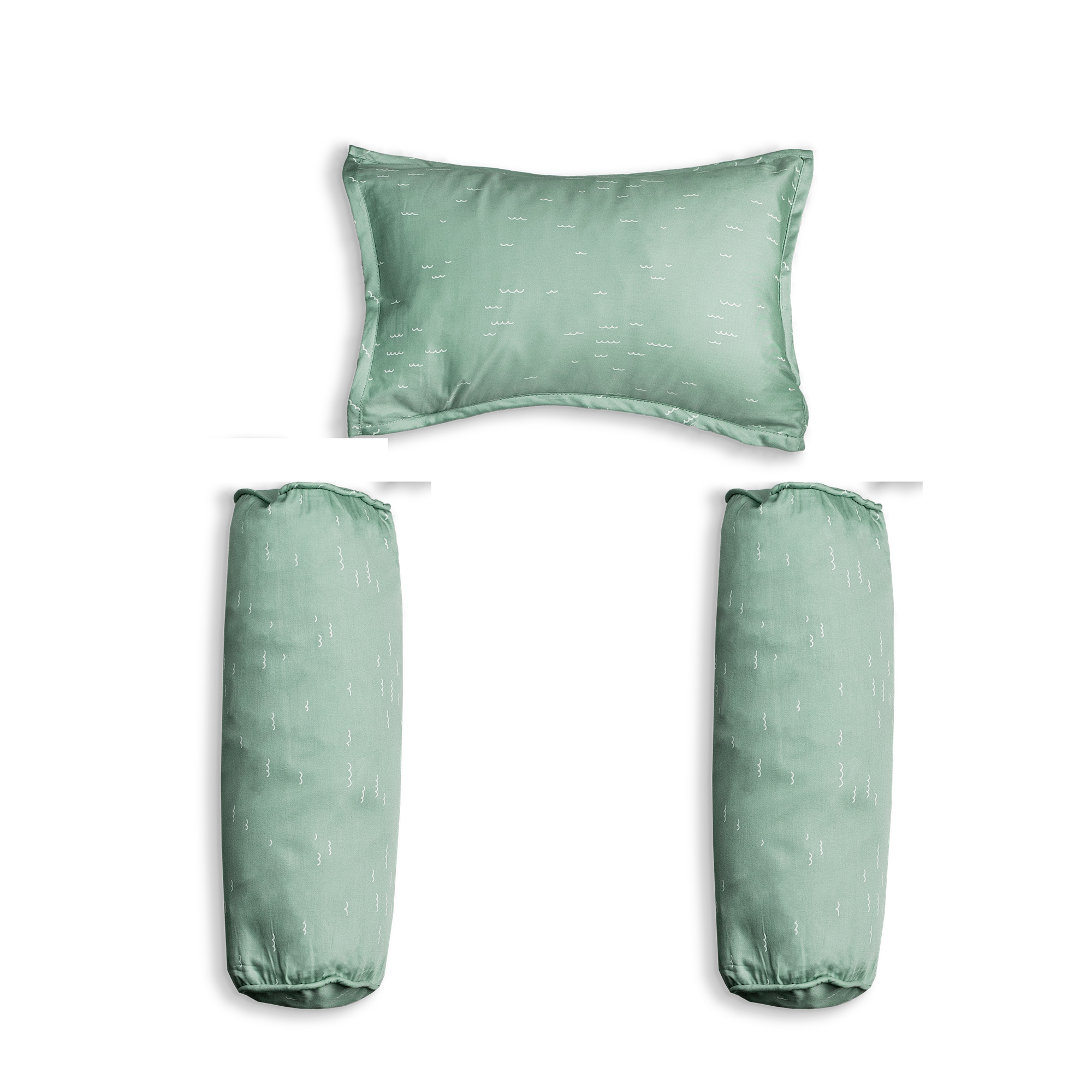 Bolster Pillow Cover / 35 x 10 / Waves