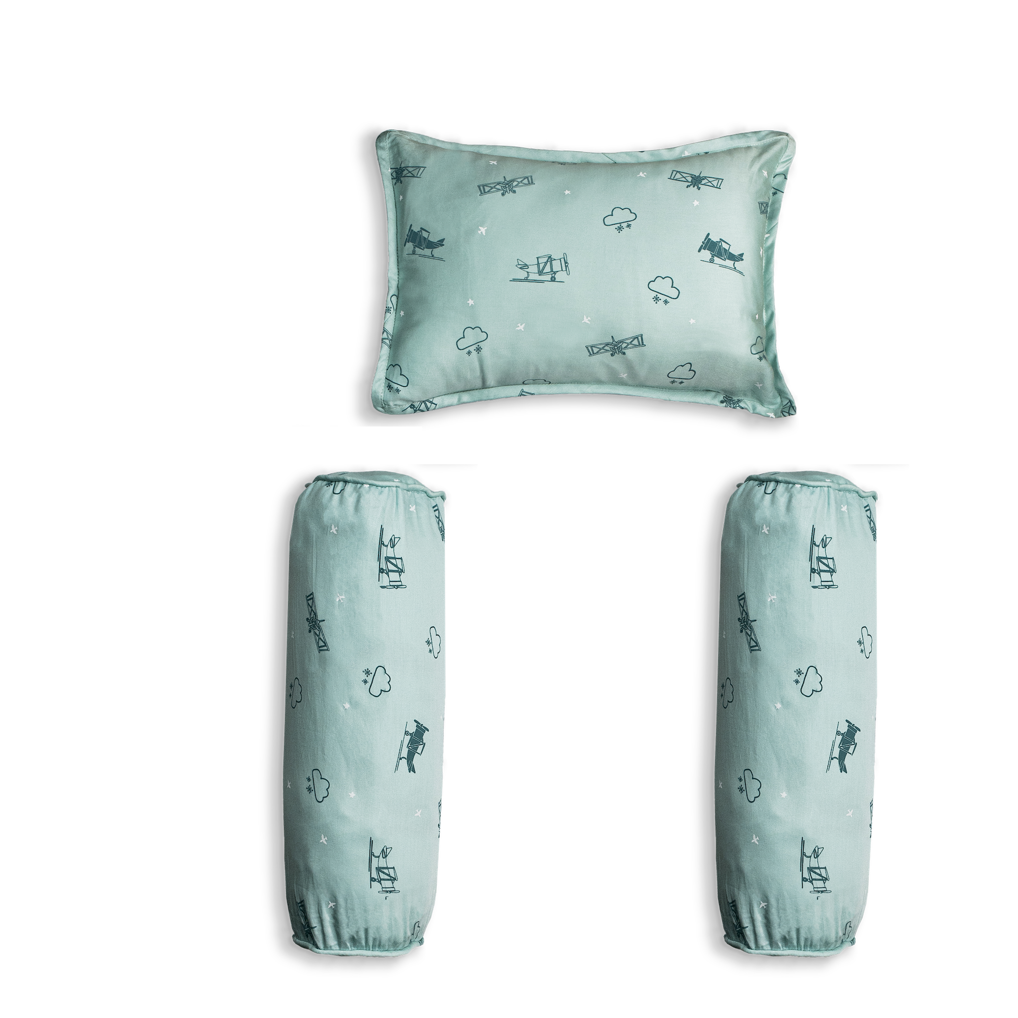 Bolster Pillow Cover / 35 x 10 / Aeroplane