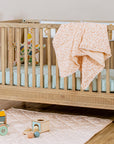 Three Layered Muslin Blanket / Blush Floral