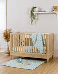 Three Layered Muslin Blanket / Mint Starfish
