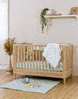 Three Layered Muslin Blanket / Denim Rainbow
