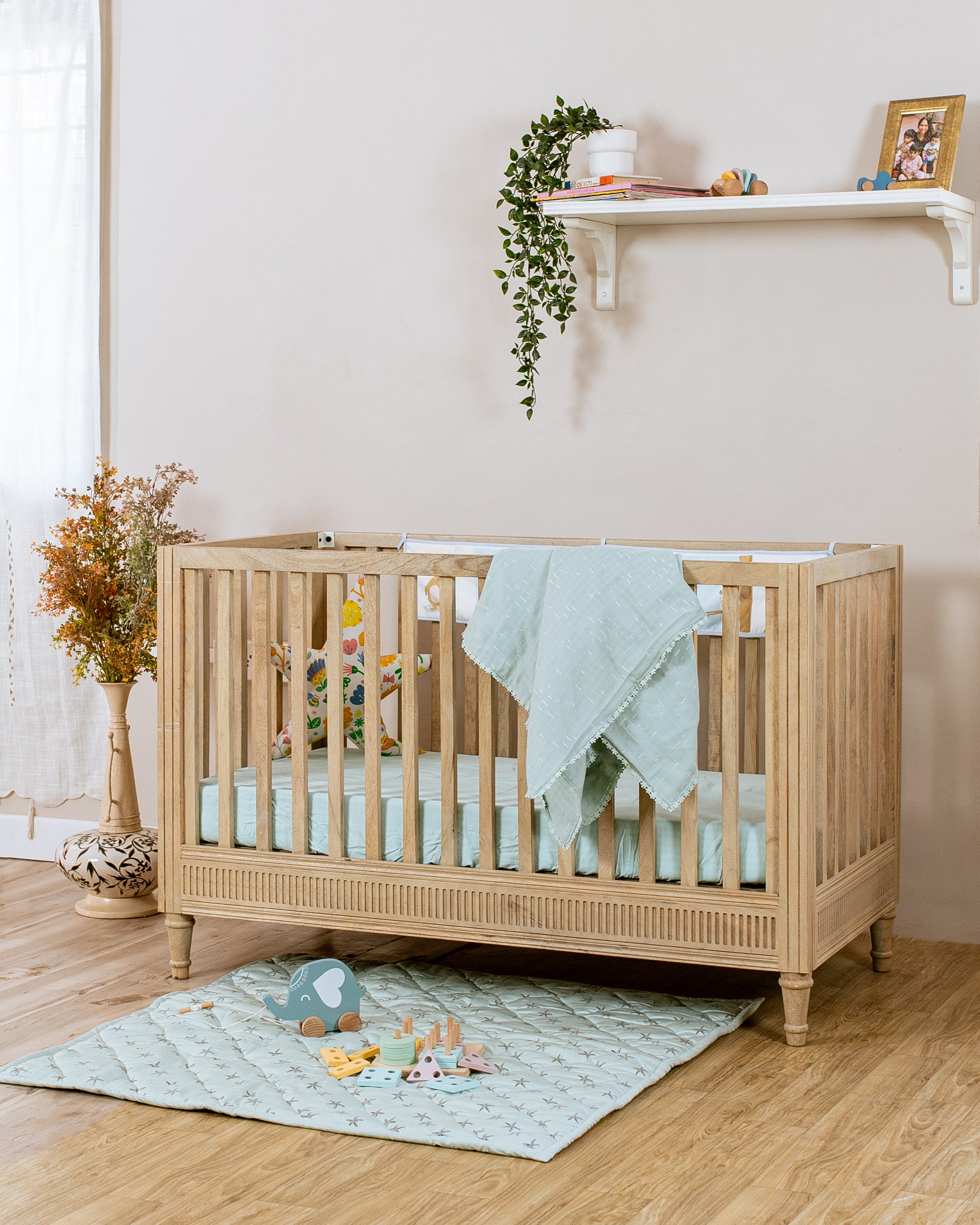 Three Layered Muslin Blanket / Mint Waves