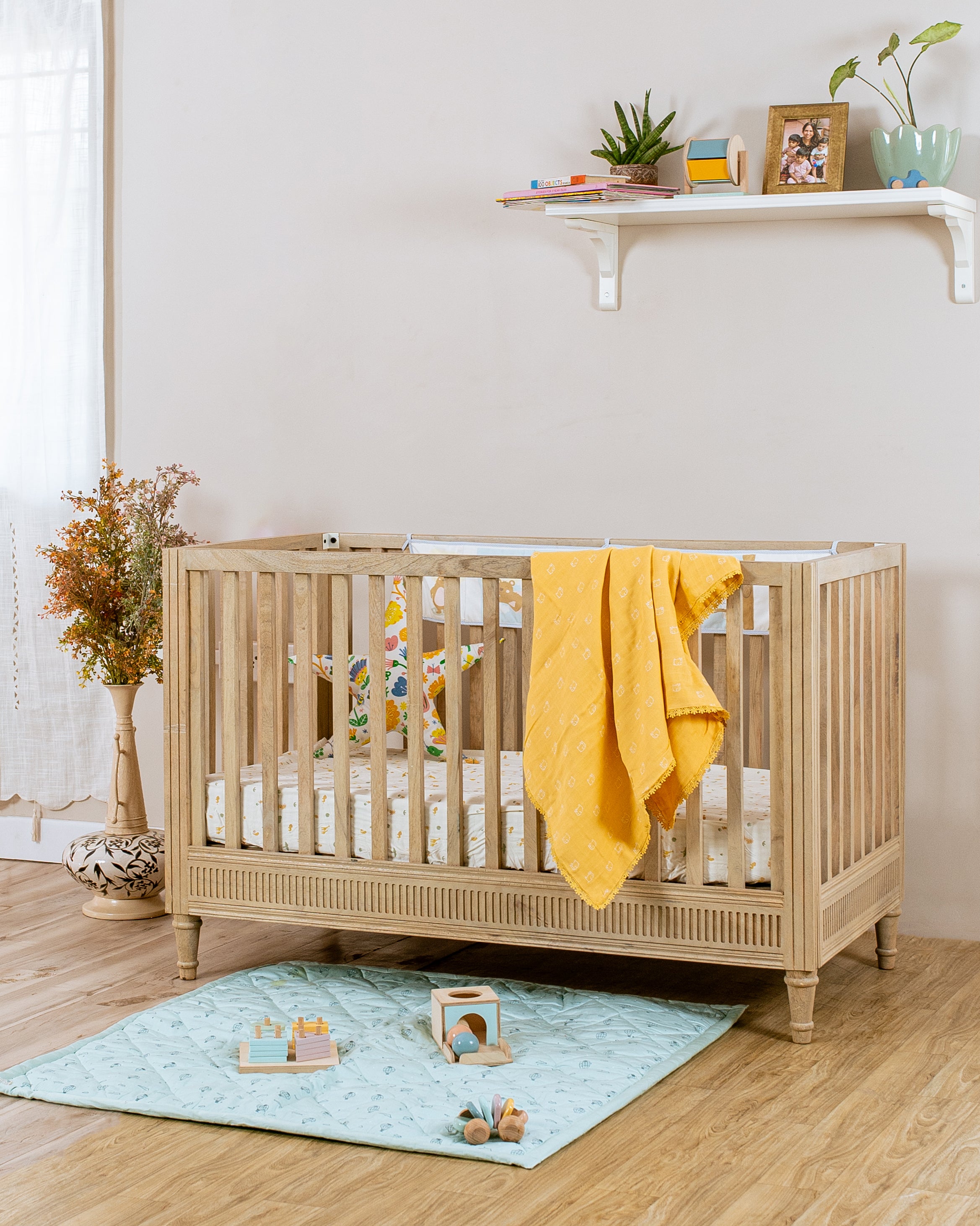 Three Layered Muslin Blanket / Mustard Elephant