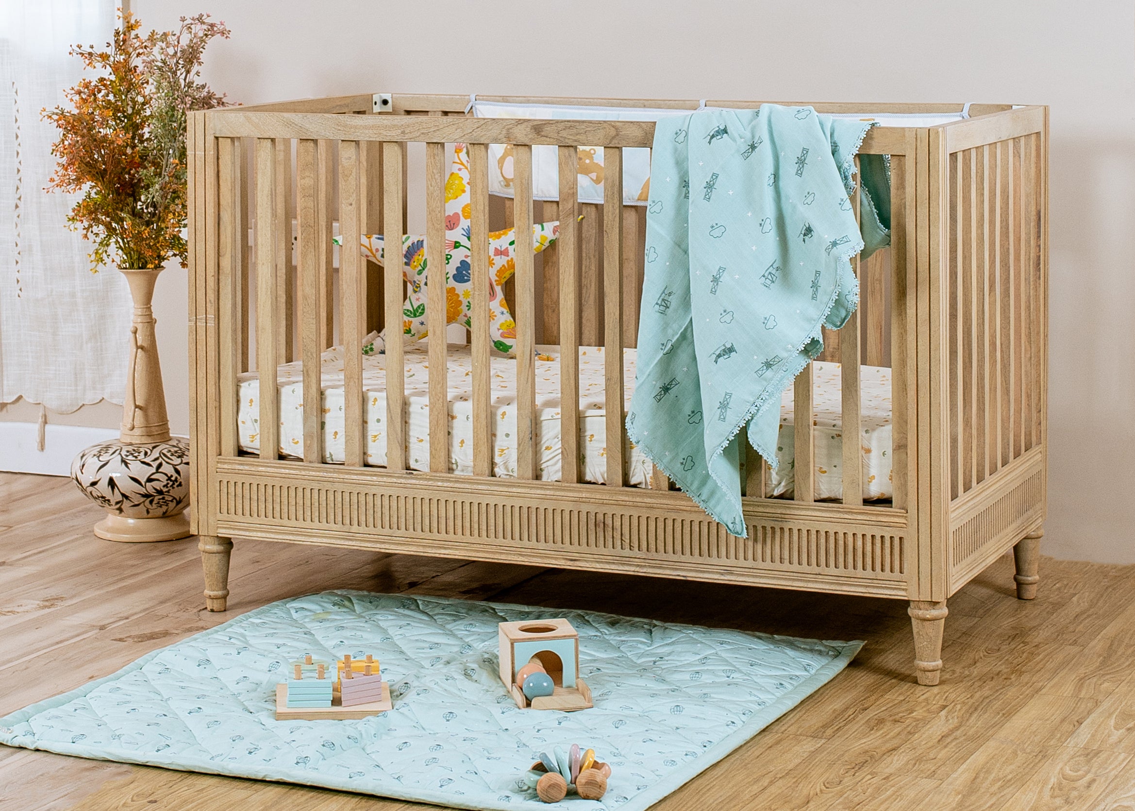 Three Layered Muslin Blanket / Denim Aeroplane