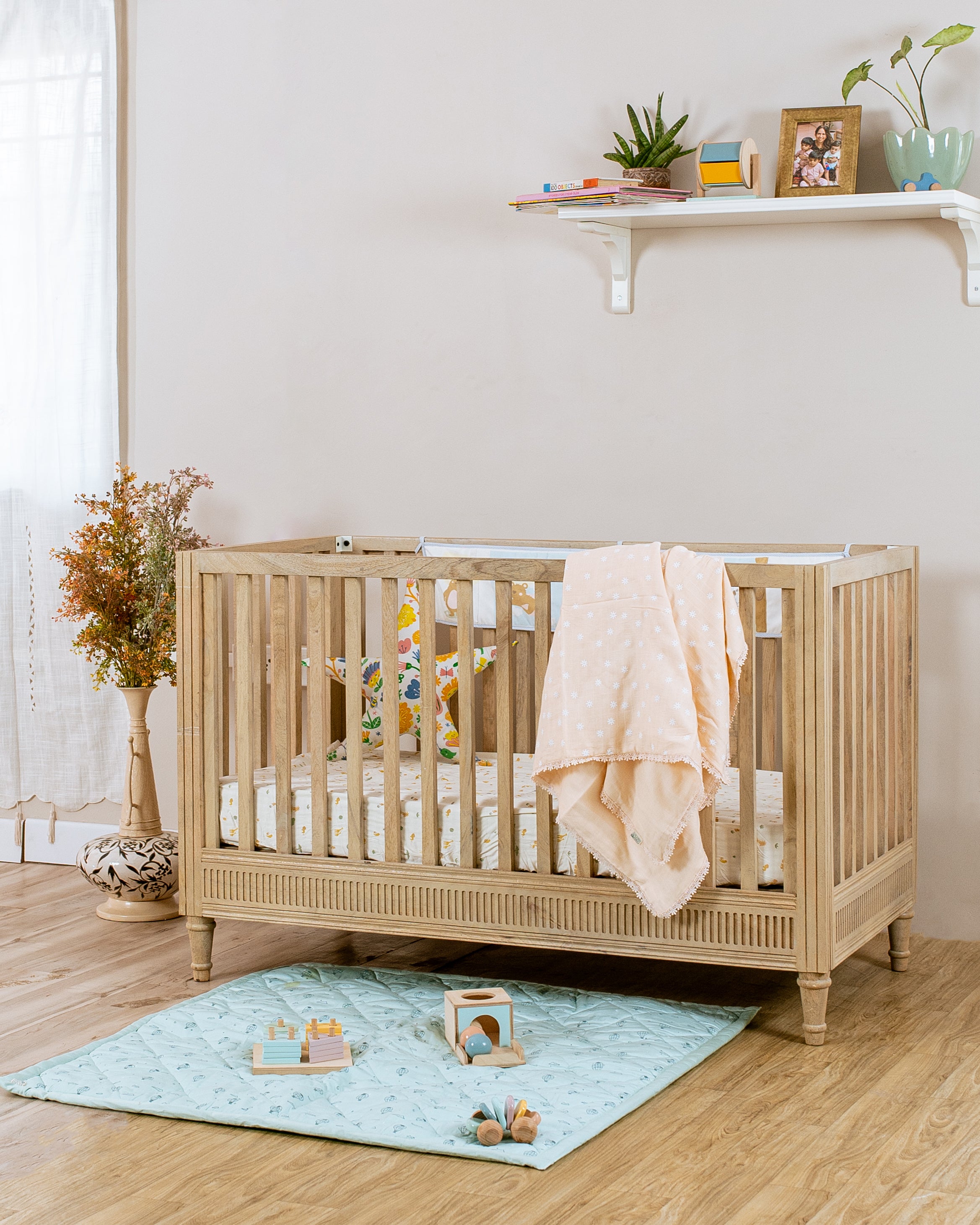 Three Layered Muslin Blanket / Blush Daisy