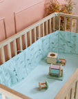 Cot Bumper / Denim Aeroplane