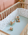 Cot Bumper / Denim Rainbow