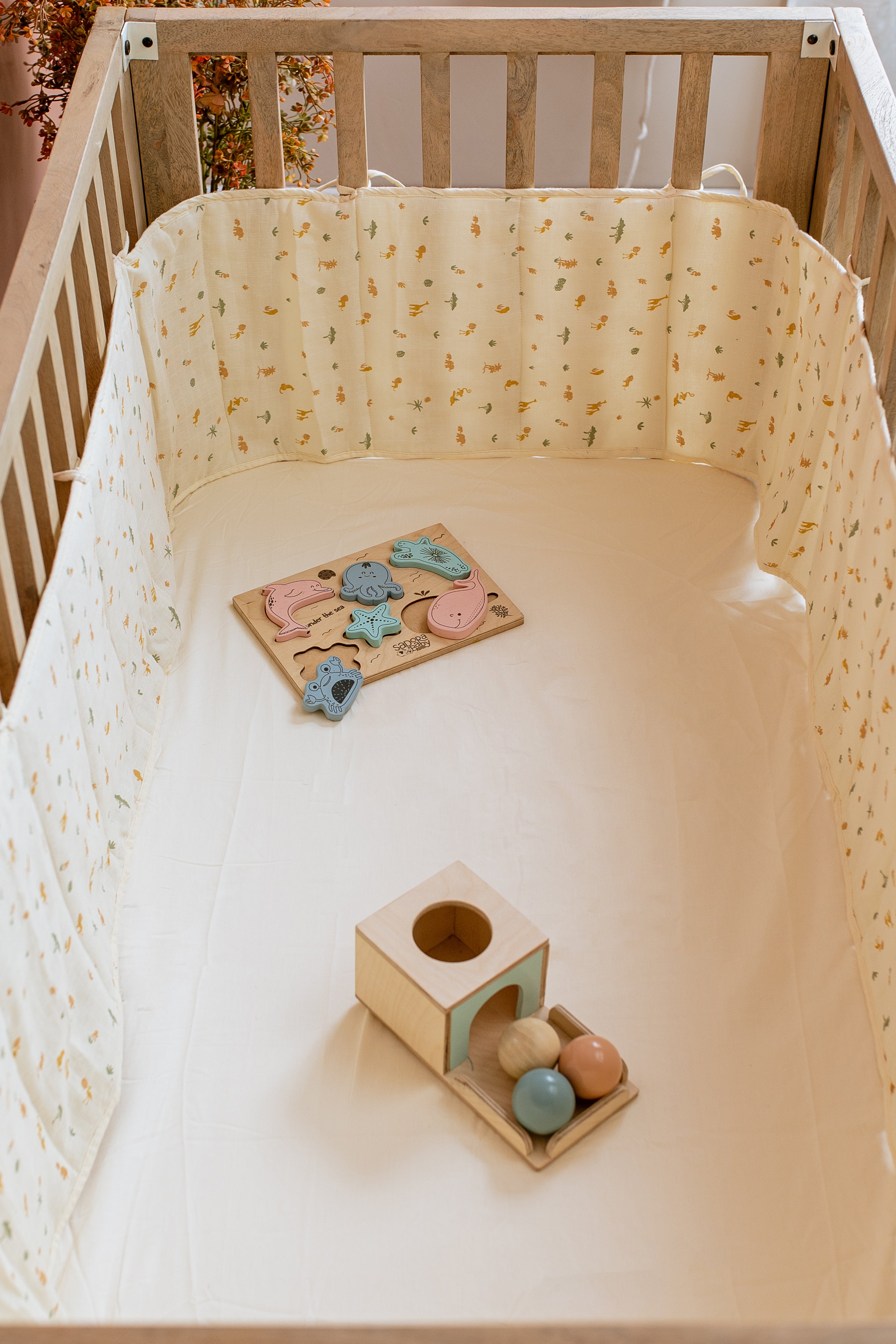 Mustard Savanna Cot Bumper – Sadora Baby