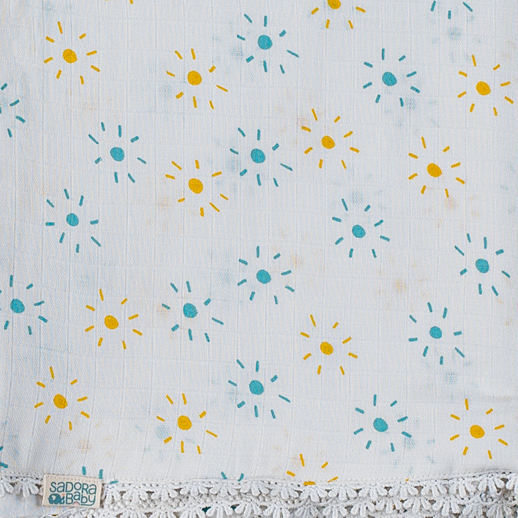 Three Layered Muslin Blanket / Denim Sun