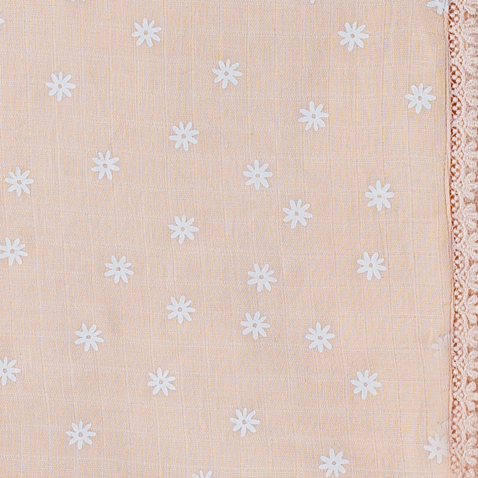 Three Layered Muslin Blanket / Blush Daisy
