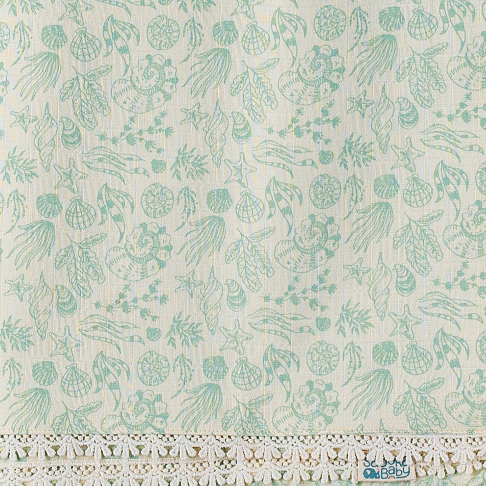 Three Layered Muslin Blanket / Mint Shell