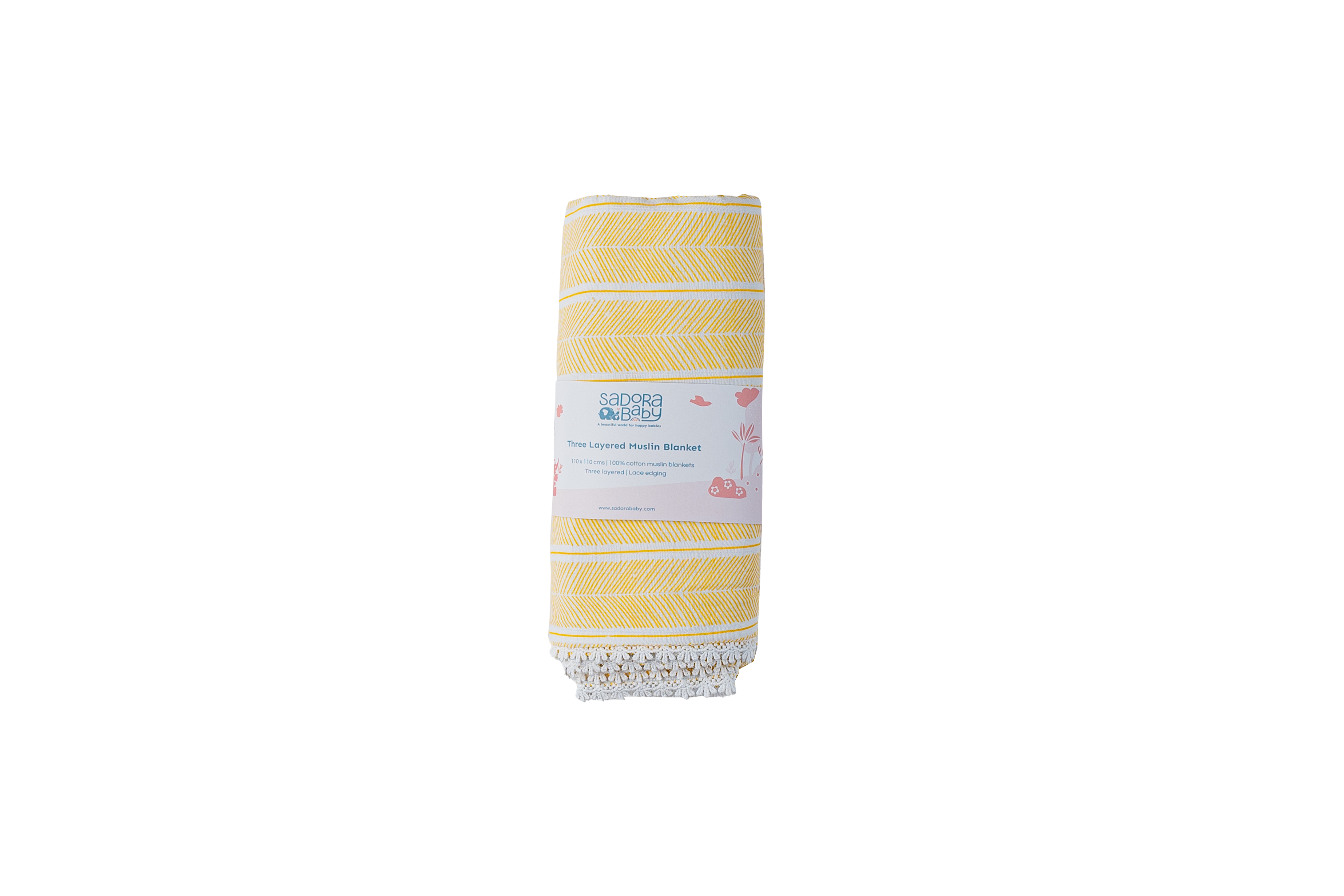 Three Layered Muslin Blanket / Mustard Aztec