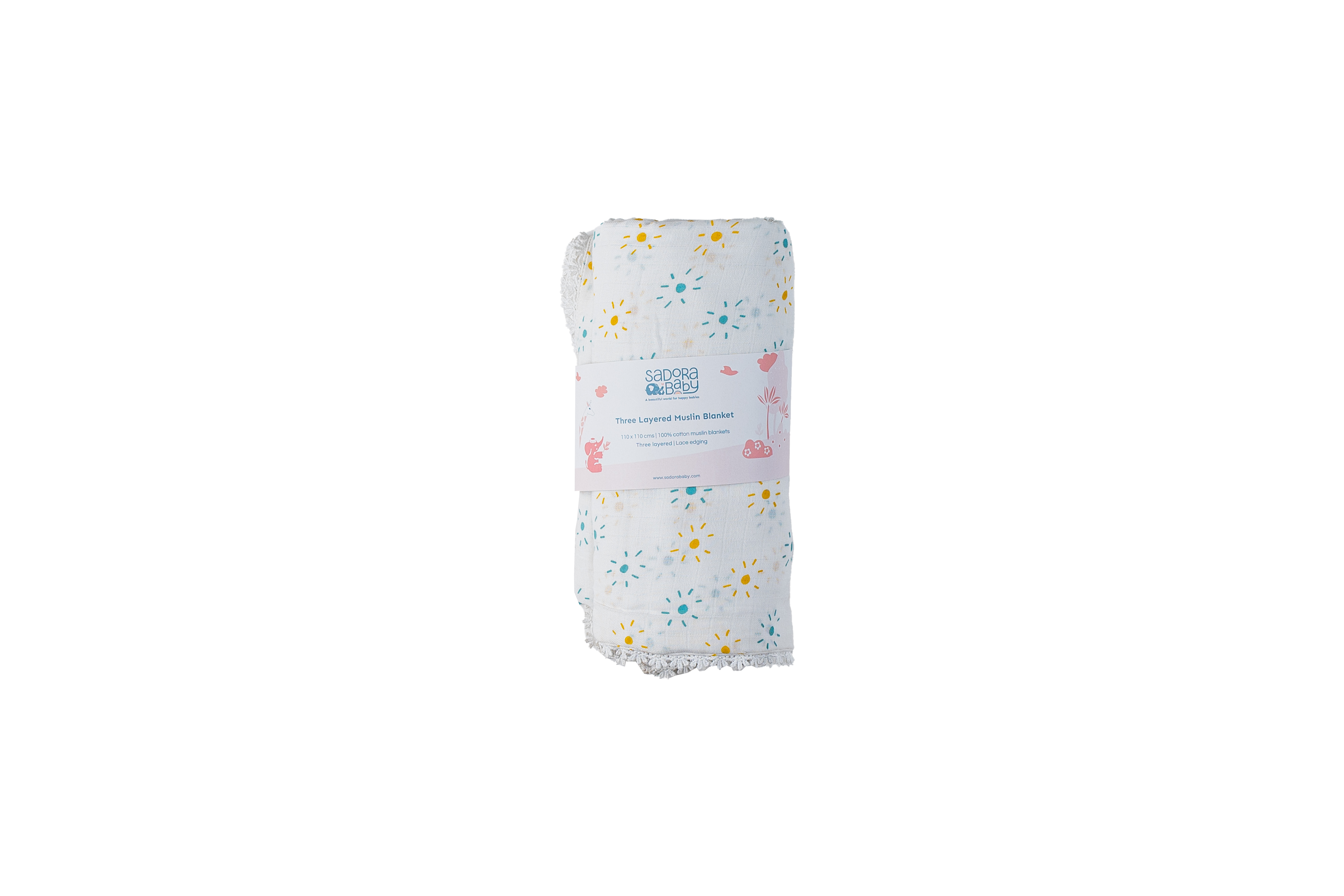 Three Layered Muslin Blanket / Denim Sun