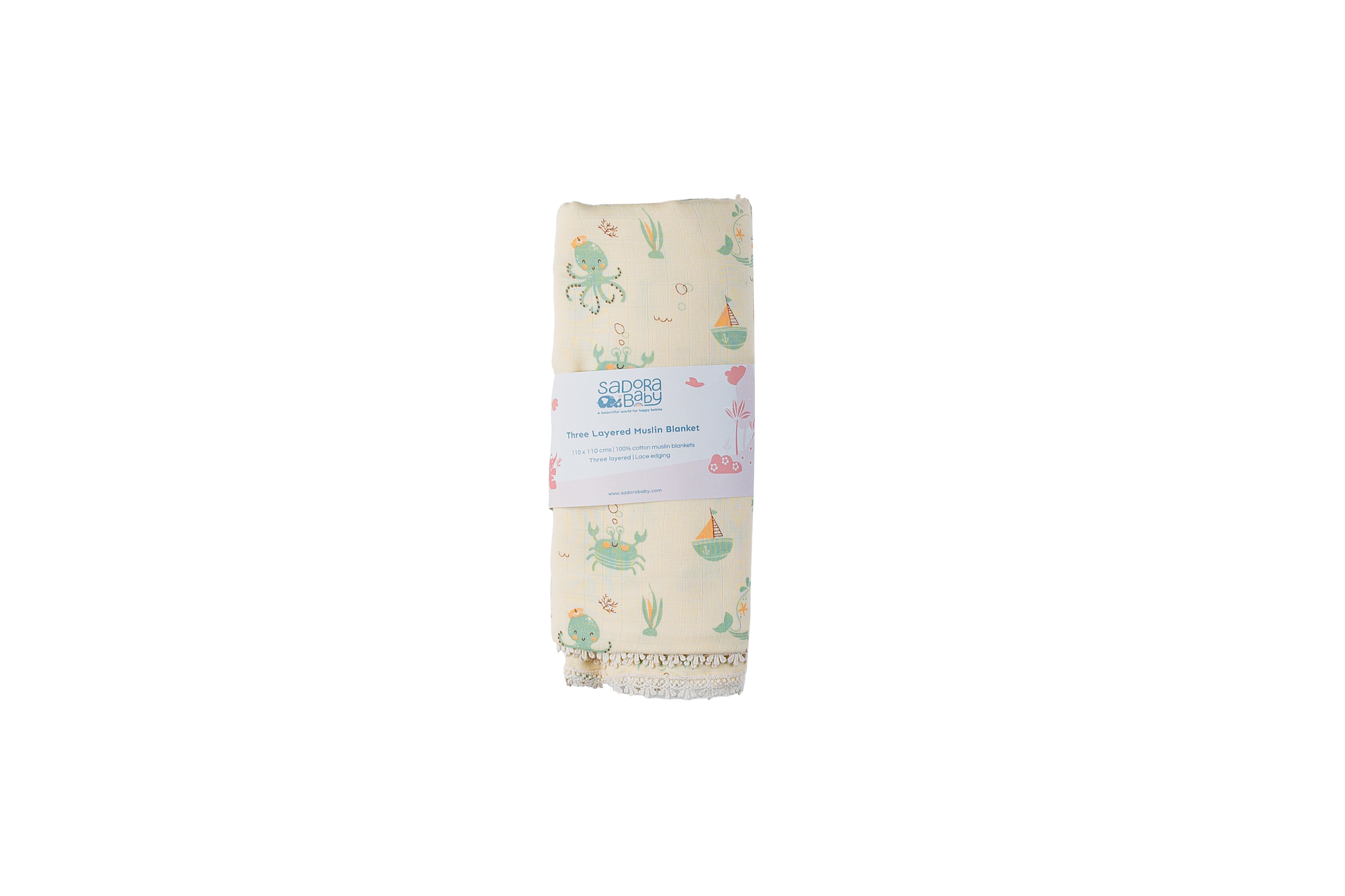 Three Layered Muslin Blanket / Mint Undersea