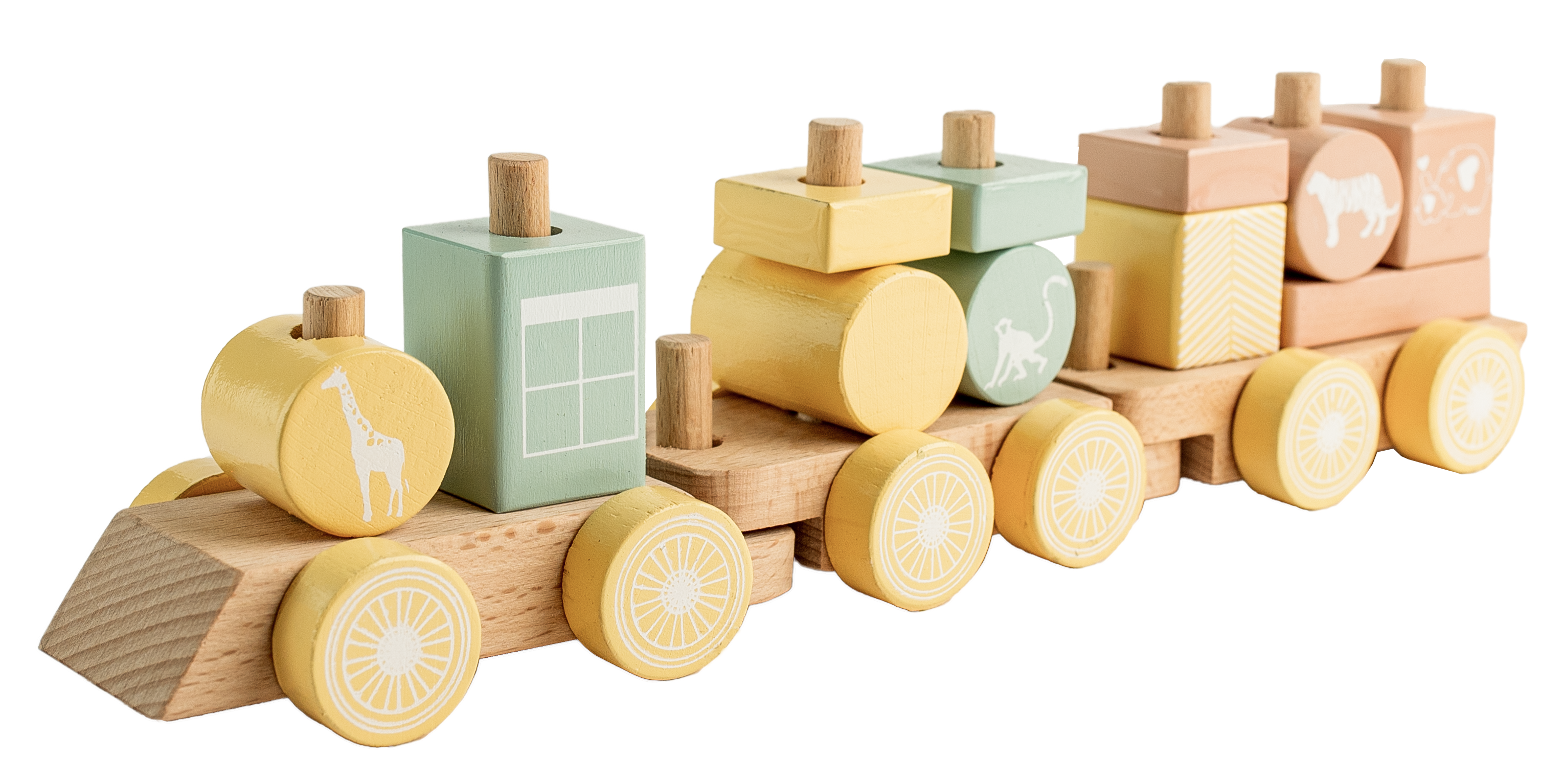 Wooden Choo-Choo Train Set