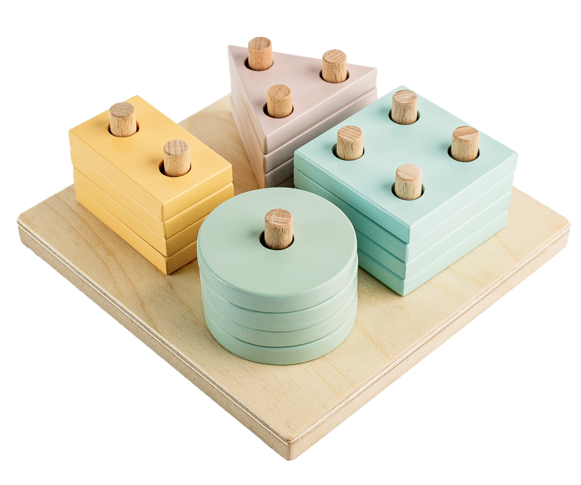 Wooden Sorting & Stacking Blocks