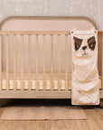 Wooden Cot With Headboard - Oat Finish