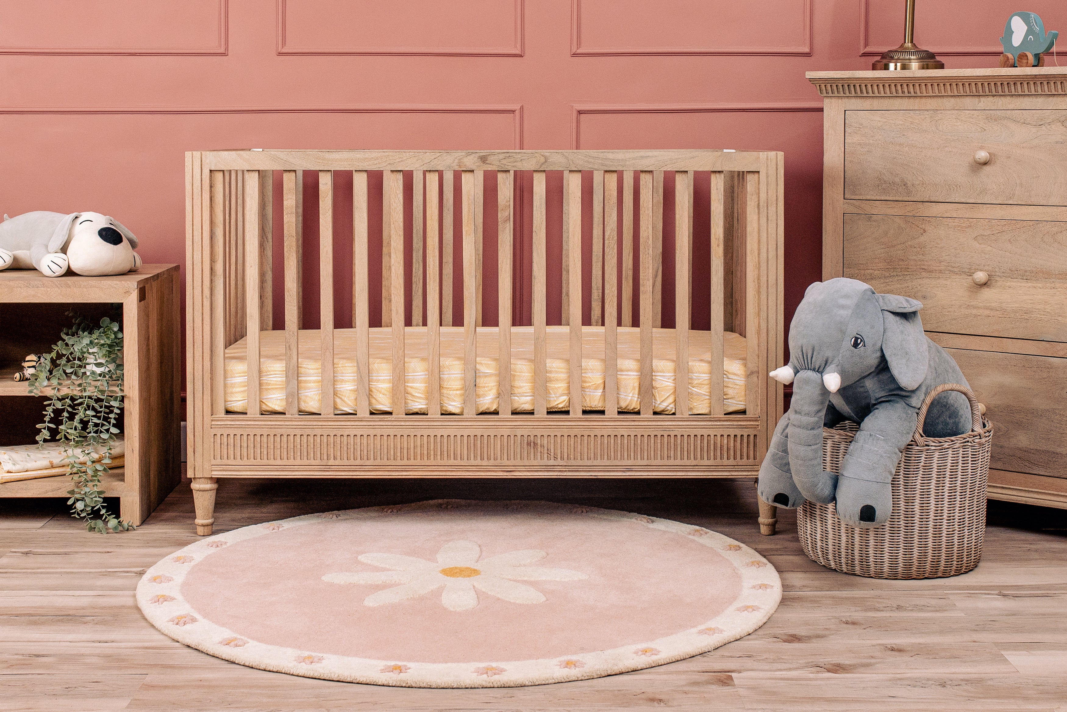 Wooden Cot - Oat Finish