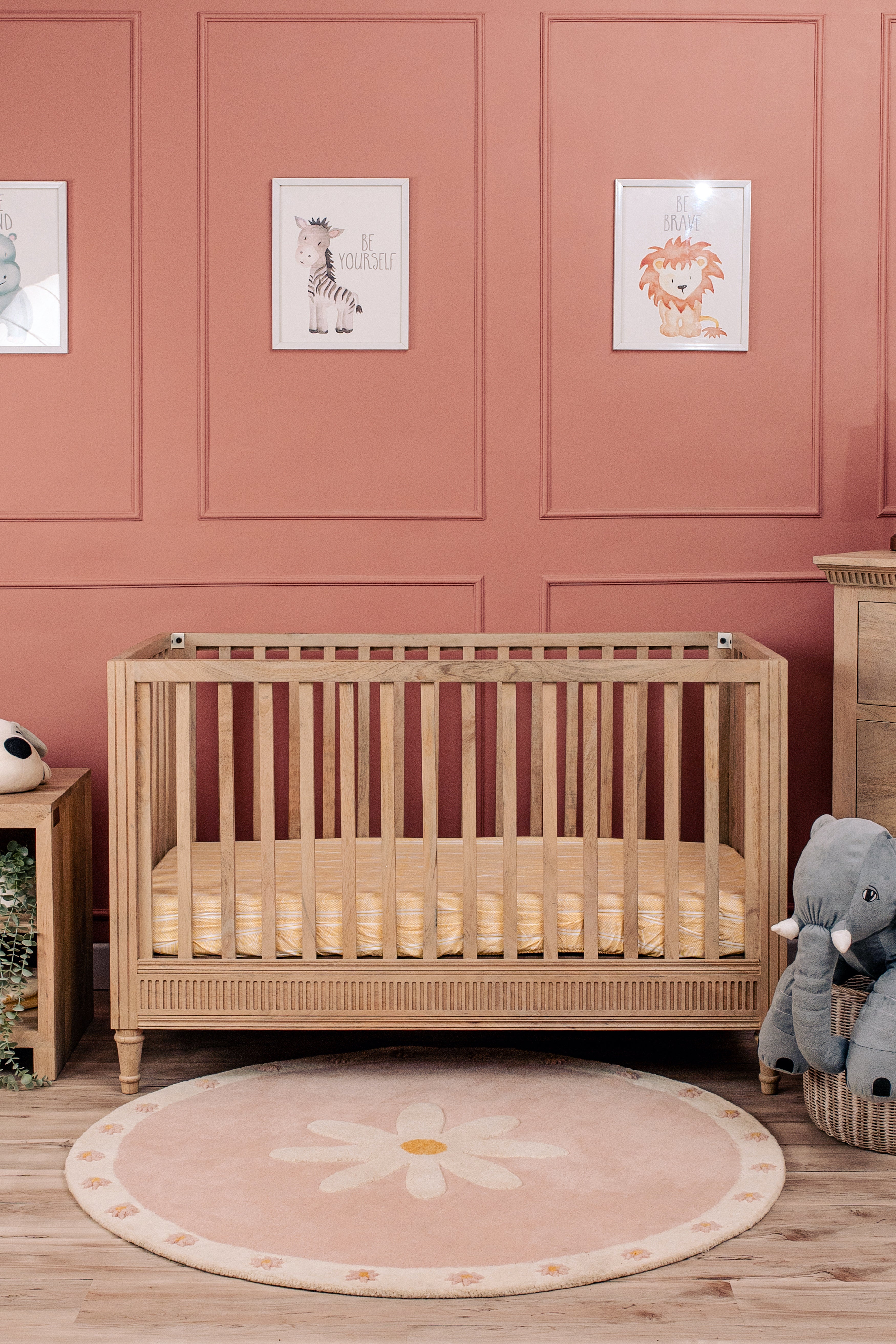 Wooden Cot - Oat Finish
